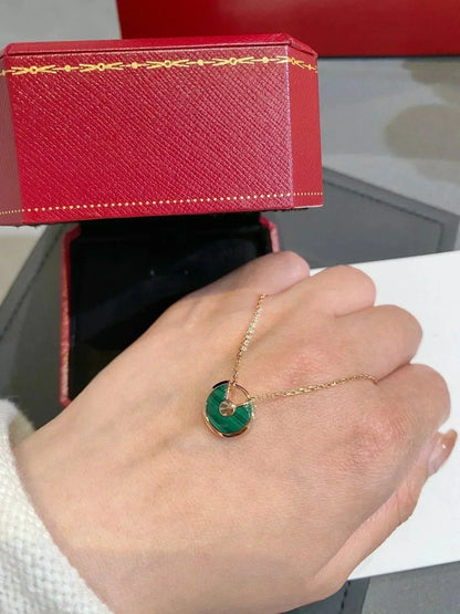 [Liorra]AMULETTE Liorra GOLD MALACHITE NECKLACE