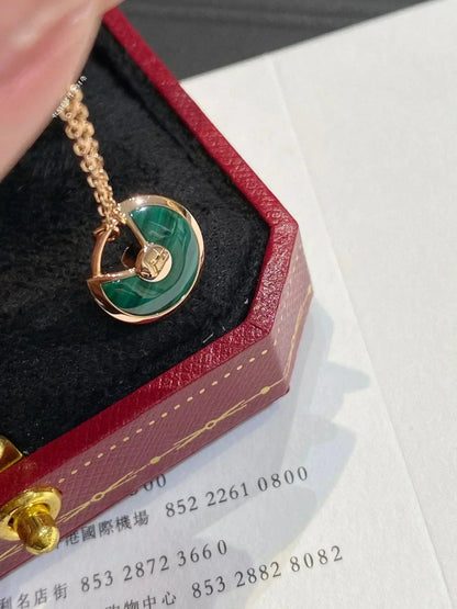 [Liorra]AMULETTE Liorra GOLD MALACHITE NECKLACE