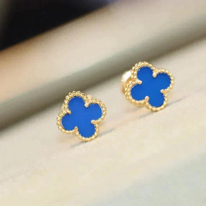 [Liorra]CLOVER MINI 9.5MM TURQUOISE EARRINGS