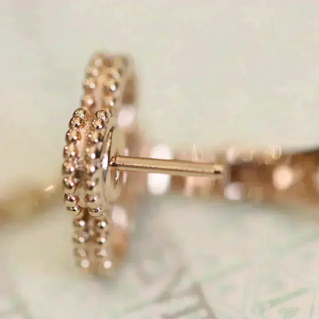 [Liorra]CLOVER MEDIUM 1 MOTIFS FUll DIAMOND EARRINGS
