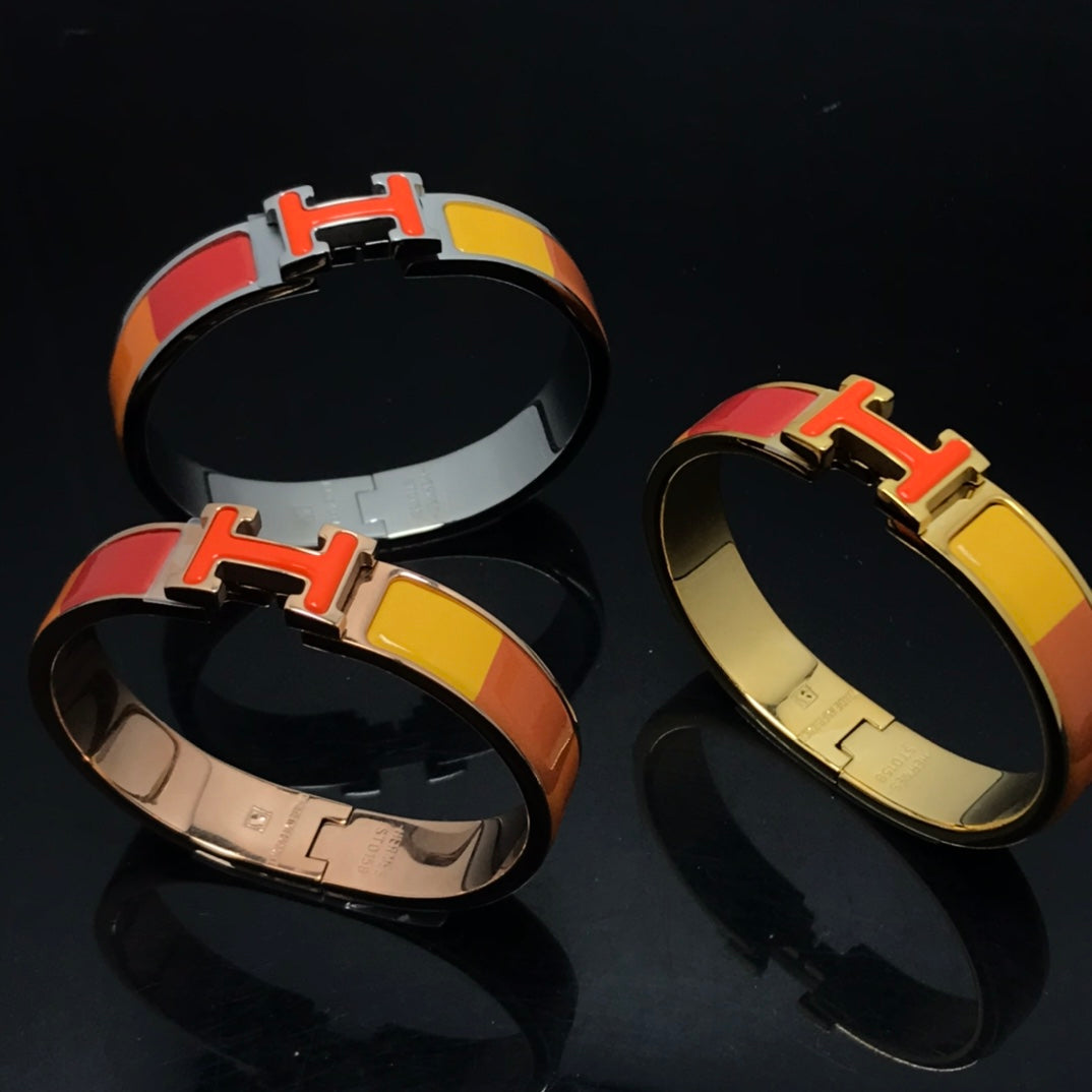 [Liorra]H BRACELET ORANGE RAINBOW CERAMIC