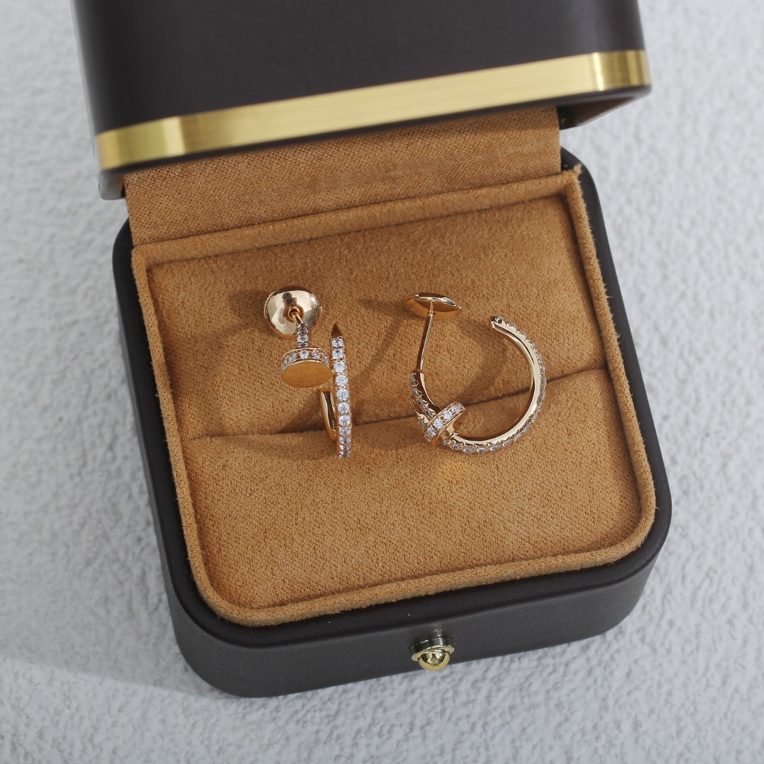 [Liorra]JUSTE EARRINGS 12.75MM PINK GOLD DIAMOND