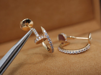 [Liorra]JUSTE EARRINGS 12.75MM PINK GOLD DIAMOND