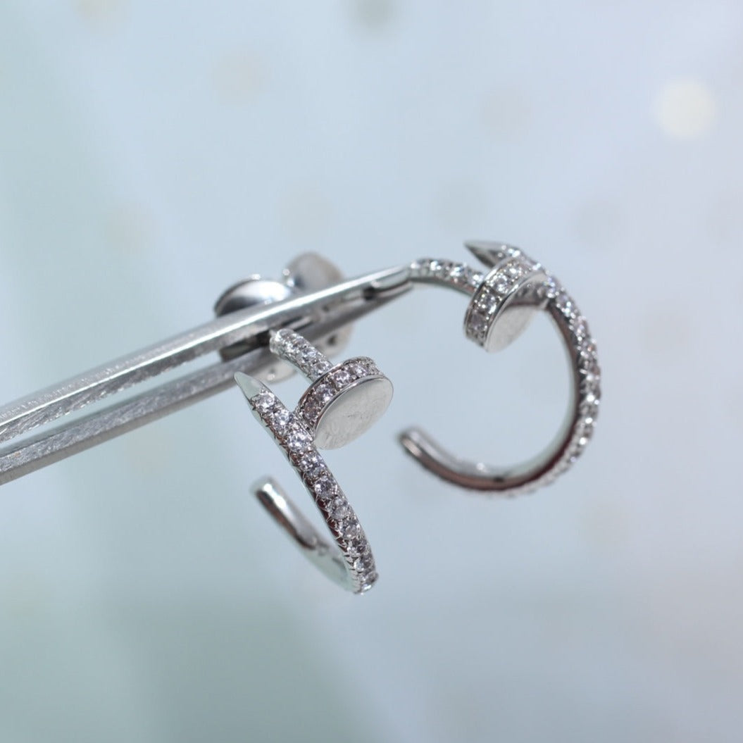 [Liorra]JUSTE EARRINGS 12.75MM SILVER DIAMOND