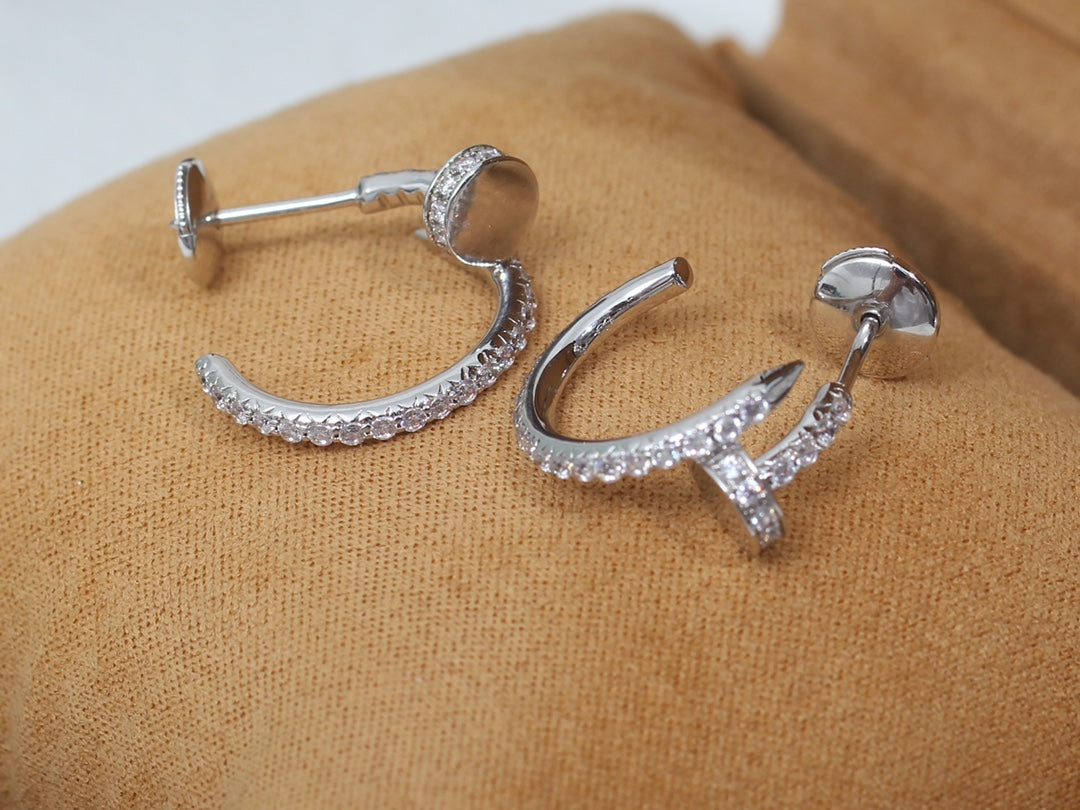 [Liorra]JUSTE EARRINGS 12.75MM SILVER DIAMOND
