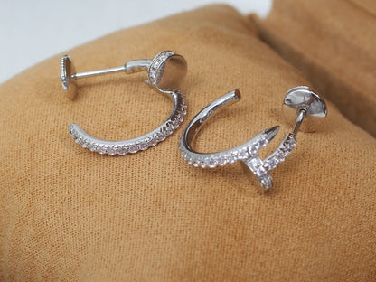 [Liorra]JUSTE EARRINGS 12.75MM SILVER DIAMOND