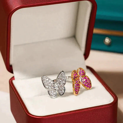 [Liorra]TWIN BUTTERFLY DIAMOND RING