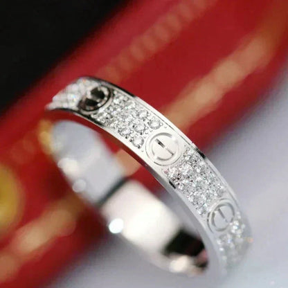 [Liorra]LOVE RING 3.6MM DIAMOND PAVED