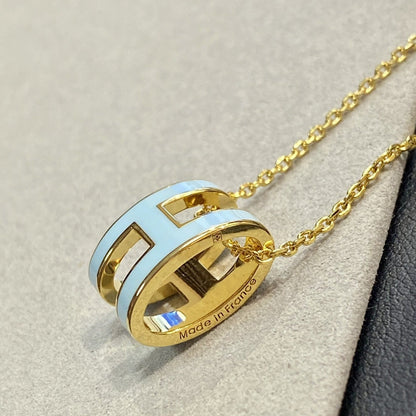 [Liorra]POP H LIGHT BLUE NECKLACE