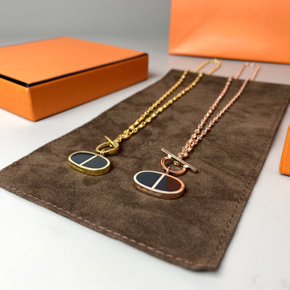 [Liorra]CHAINE VERSO BLACK CERAMIC NECKLACE