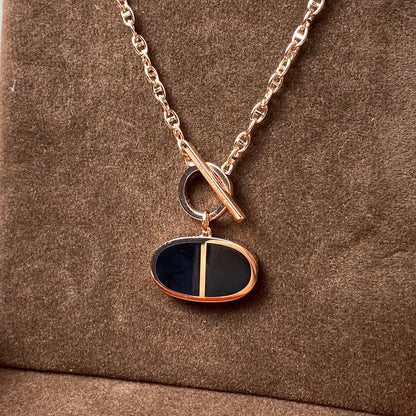 [Liorra]CHAINE VERSO BLACK CERAMIC NECKLACE