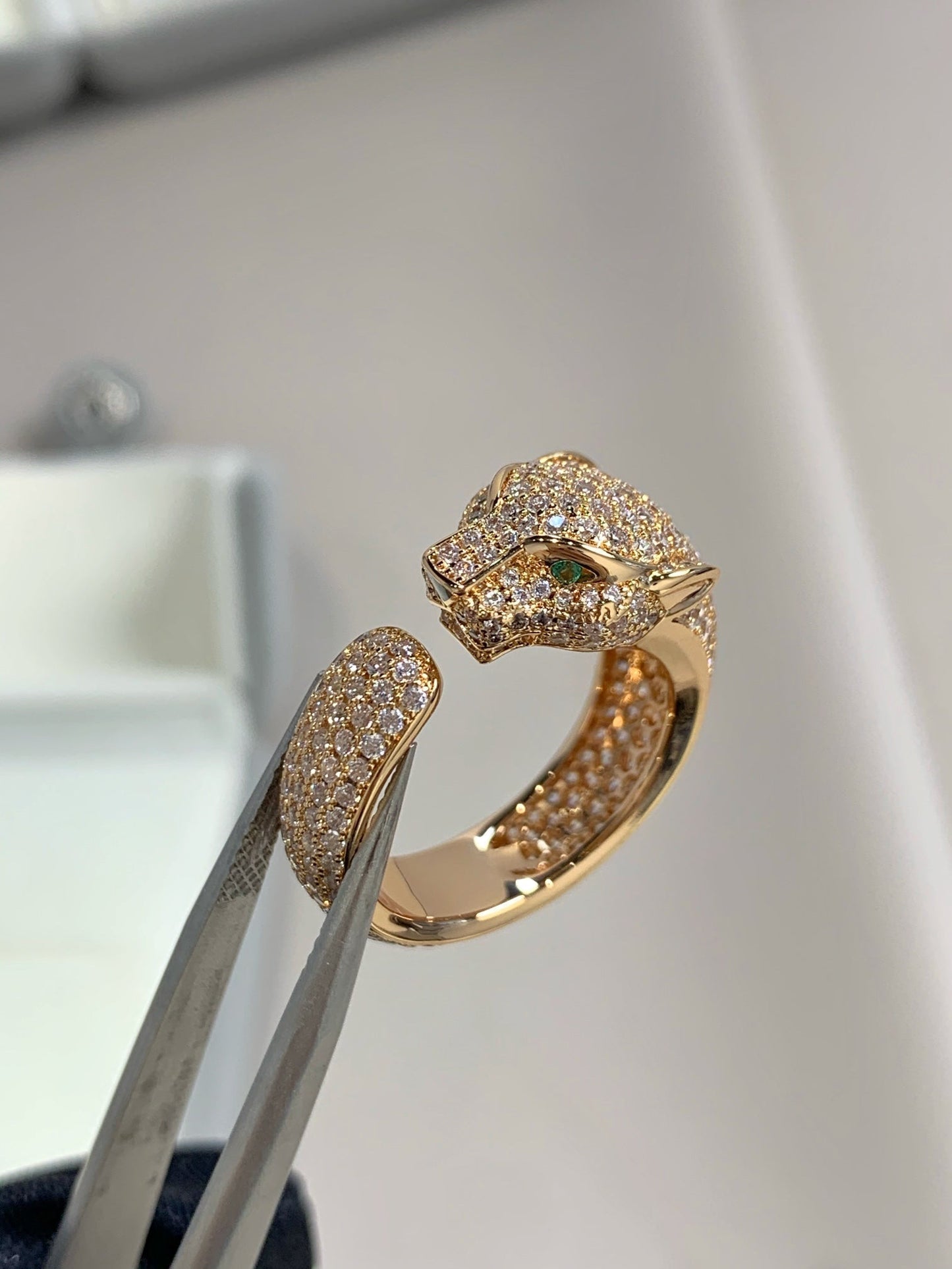 [Liorra]PANTHERE PINK GOLD DIAMOND RING