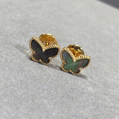 [Liorra]BUTTERFLY DARK MOP  EARRINGS