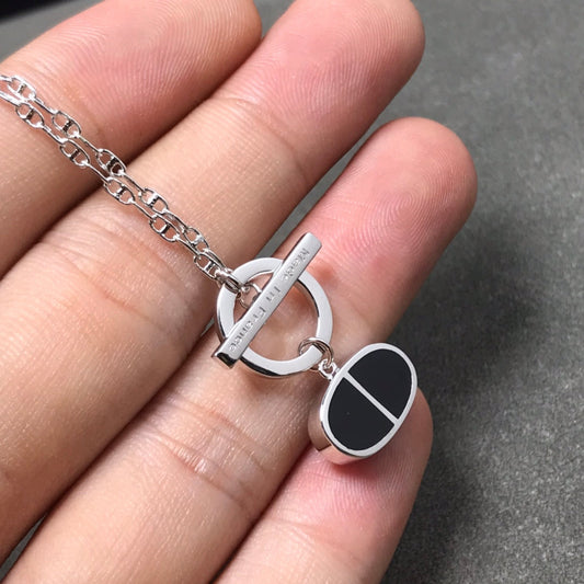[Liorra]CHAINE VERSO BLACK CERAMIC  NECKLACE