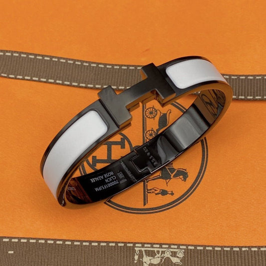 [Liorra]H BRACELET 12MM BLACK WHITE CERAMIC