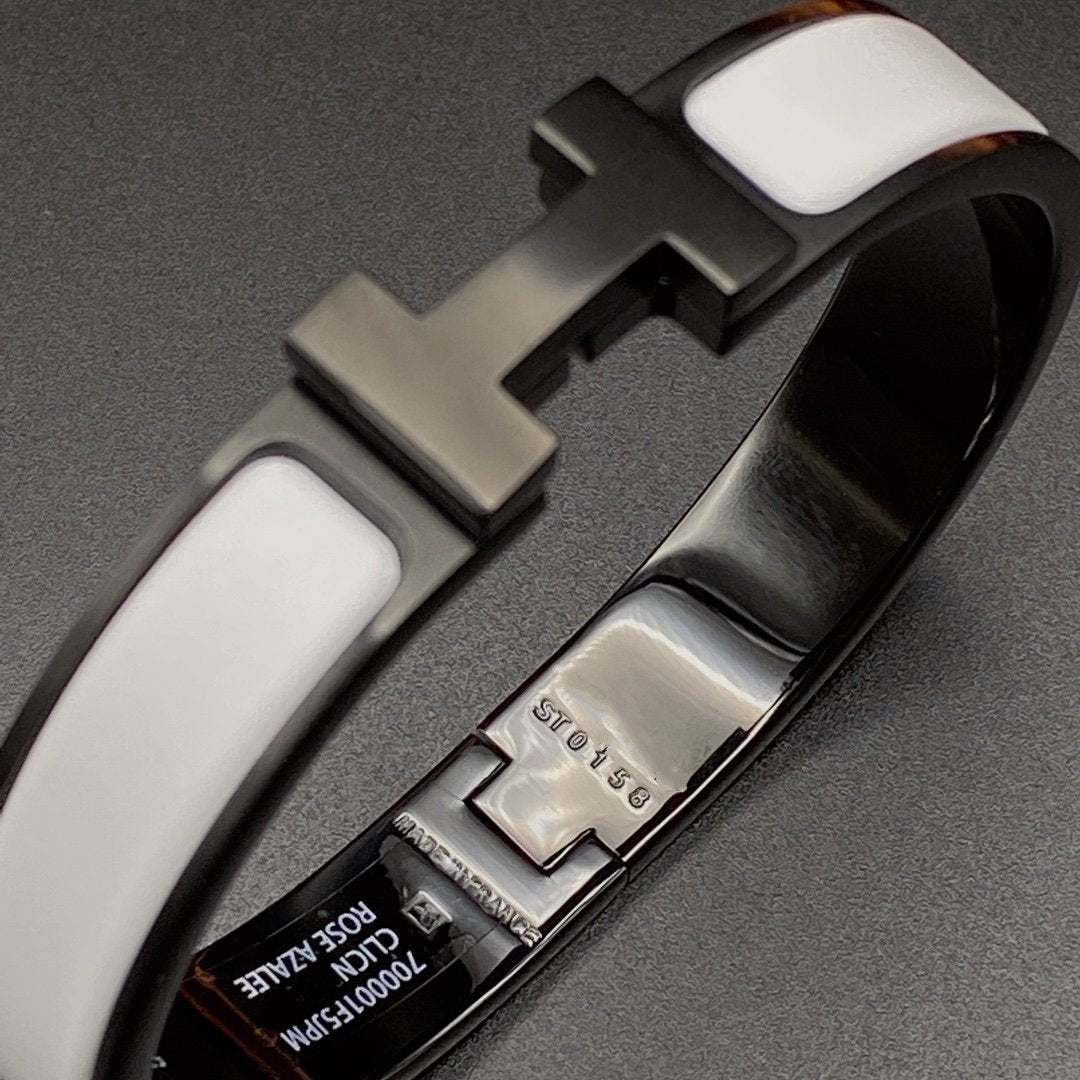 [Liorra]H BRACELET 12MM BLACK WHITE CERAMIC