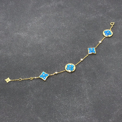 [Liorra]STAR AND SUN TURQUOISE 4 MOTIFS 3 DIAMONDS