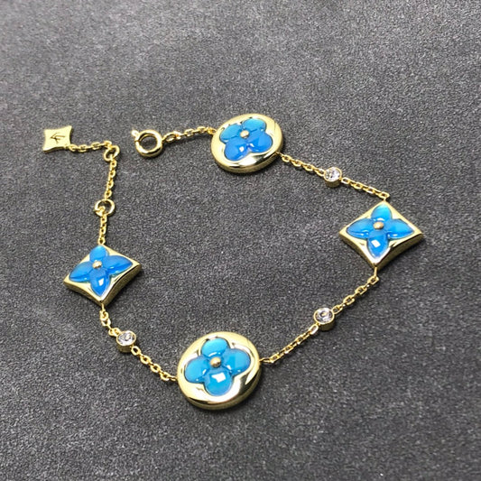[Liorra]STAR AND SUN TURQUOISE 4 MOTIFS 3 DIAMONDS