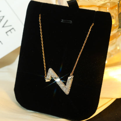 [Liorra]VOLT SILVER DIAMOND PEDANT NECKLACE