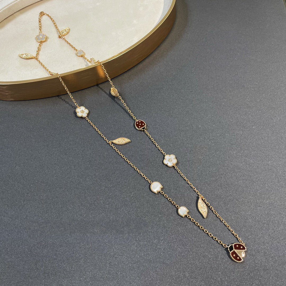 [Liorra]LUCKY SPRING 15 MOTIFS GOLD NECKLACE