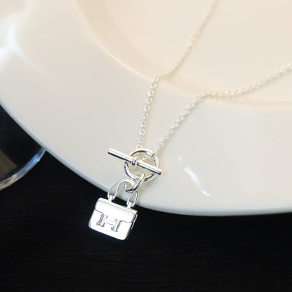 [Liorra]POP H PEDANT SILVER NECKLACE