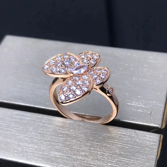 [Liorra]BUTTERFLY PINK GOLD DIAMOND RING