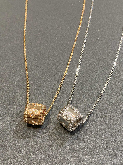 [Liorra]PERLEE PEDANT SIVLER DIAMOND NECKLACE