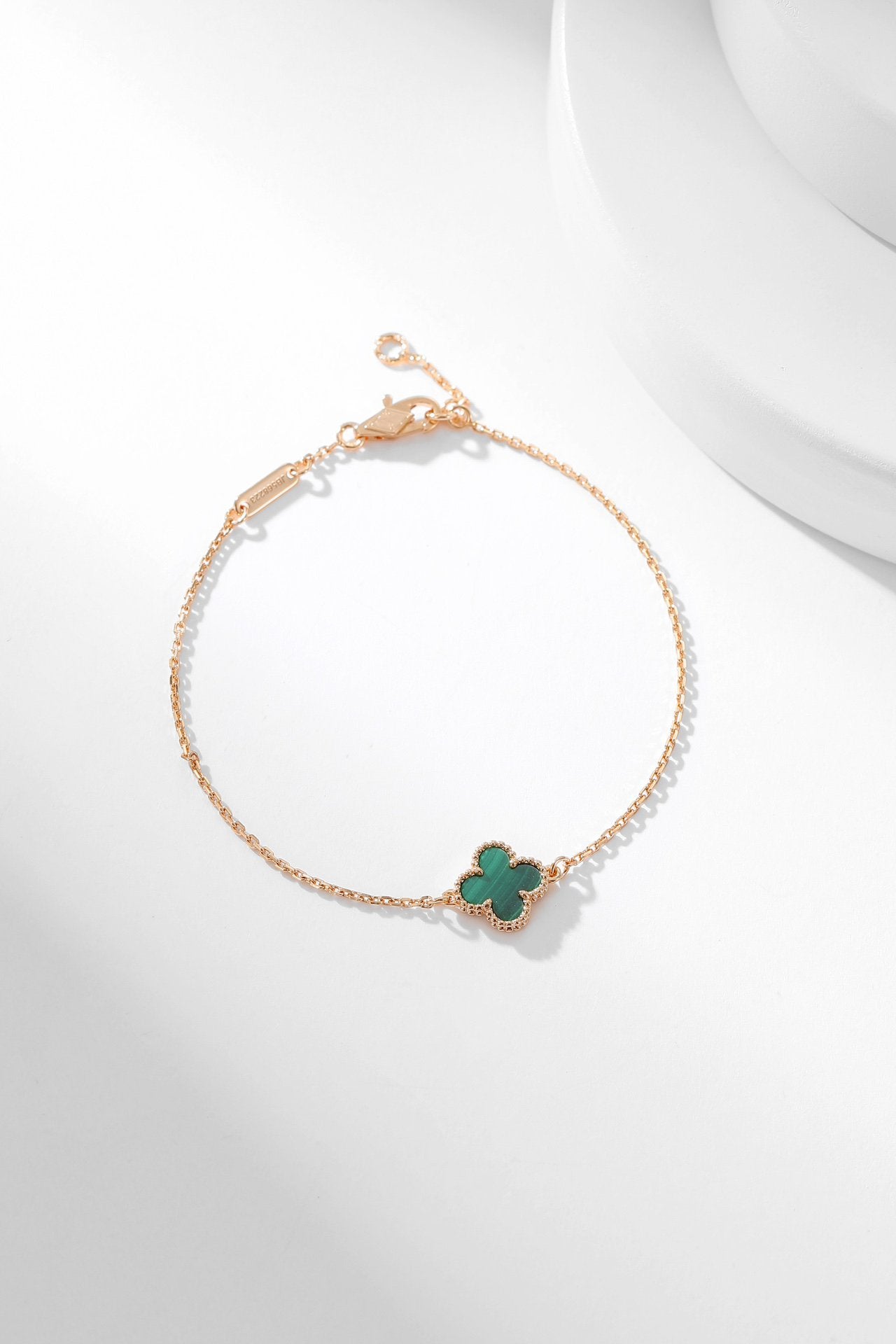 [Liorra]CLOVER BRACELET MALACHITE 1 MOTIF