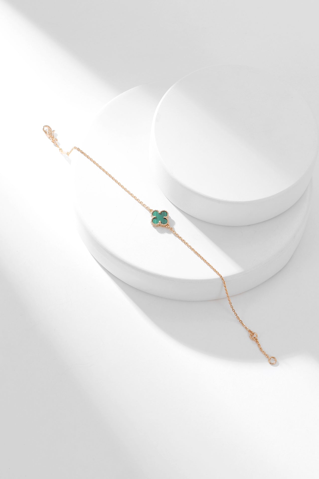 [Liorra]CLOVER BRACELET MALACHITE 1 MOTIF