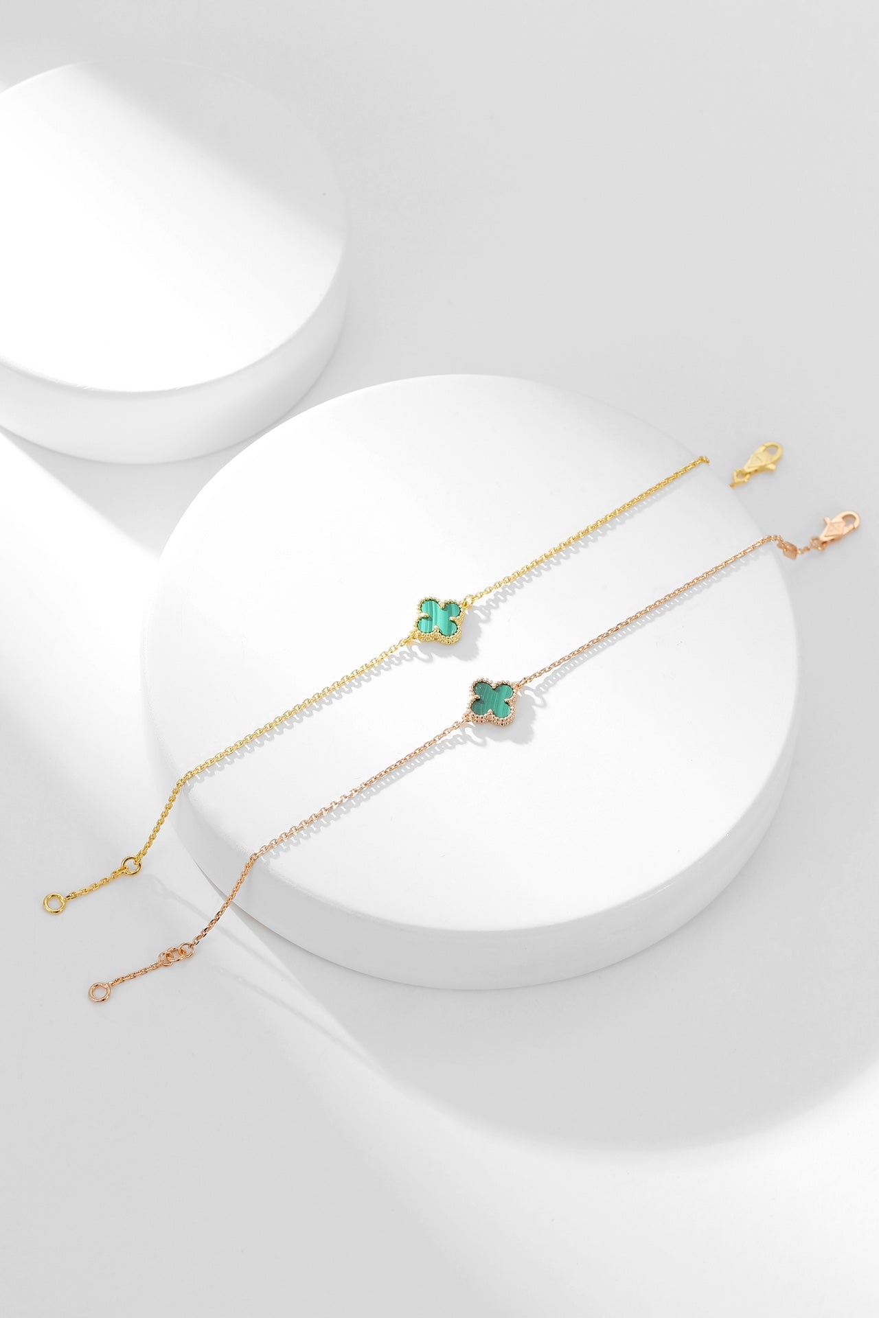 [Liorra]CLOVER BRACELET MALACHITE 1 MOTIF