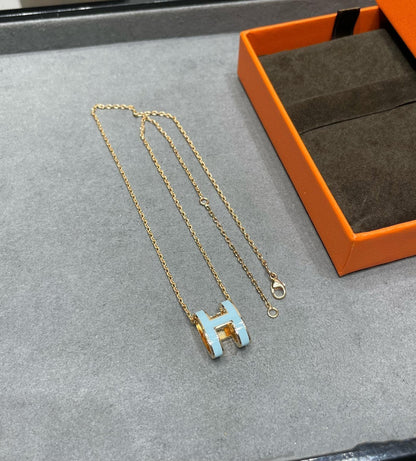 [Liorra]POP H SKY BLUE NECKLACE