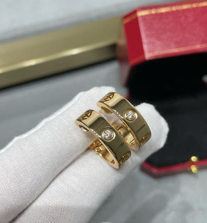 [Liorra]LOVE 5.5MM 1 DIAMOND EARRINGS