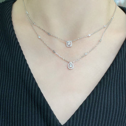[Liorra]MY TWIN 2 ROW DIAMOND NECKLACE