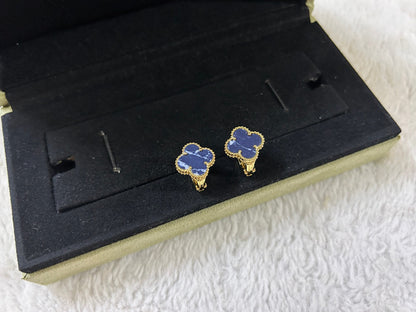 [Liorra]CLOVER PIETERSITE MEDIUM STUD EARRINGS
