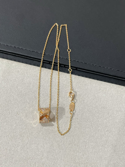 [Liorra]LIENS EVIDENCE DIAMOND PAVED NECKLACE