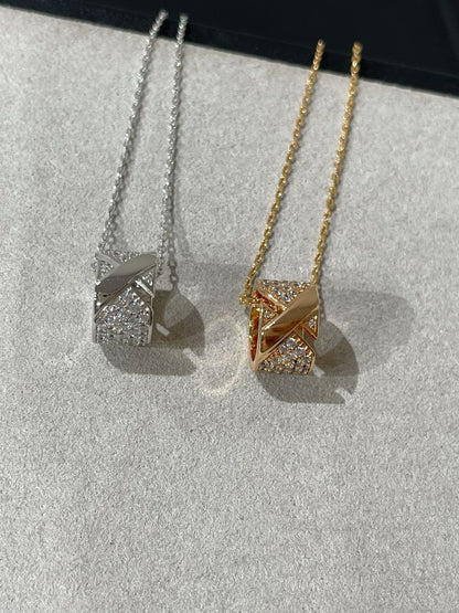 [Liorra]LIENS EVIDENCE DIAMOND PAVED NECKLACE