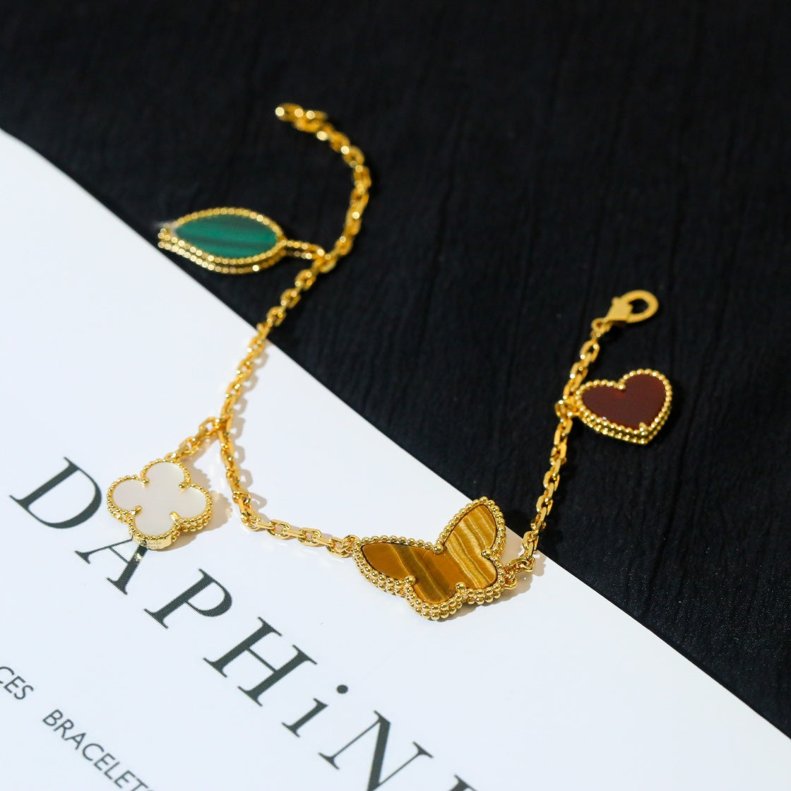 [Liorra]LUCKY SPRING 5 MOTIF GOLD BRACELET