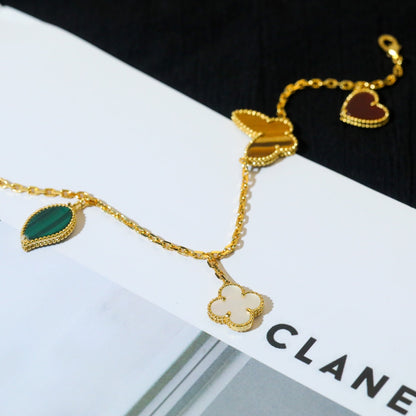 [Liorra]LUCKY SPRING 5 MOTIF GOLD BRACELET