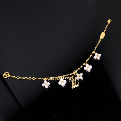 [Liorra]LOGO 6 MOTIF STAR AND SUN GOLD BRACELET