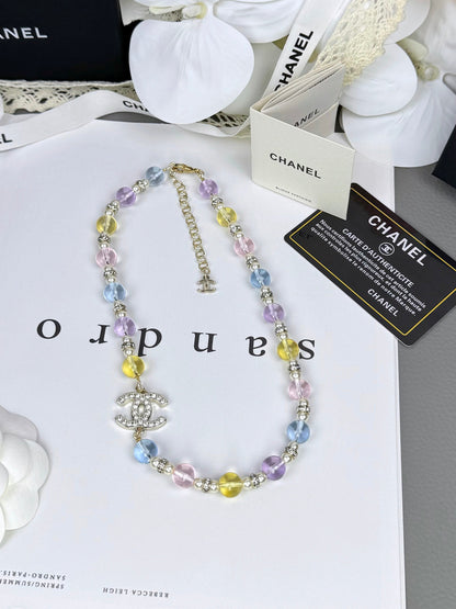 [Liorra]26C New Spring Collection Colorful Transparent Resin Necklace