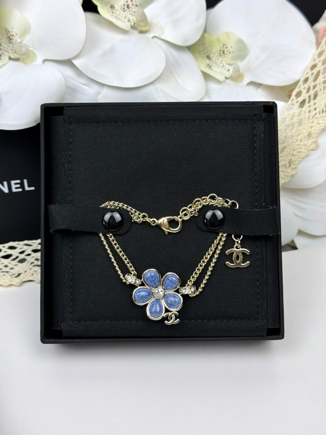 [Liorra]VOLTE New Blue Floral Double-Layer Bracelet