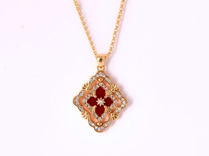 [Liorra] B.C.L ENAMEL ROTATING SINGLE-DIAMOND NECKLACE£¨Various colors£©