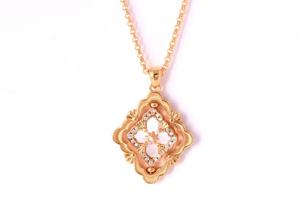 [Liorra] B.C.L ENAMEL ROTATING SINGLE-DIAMOND NECKLACE£¨Various colors£©