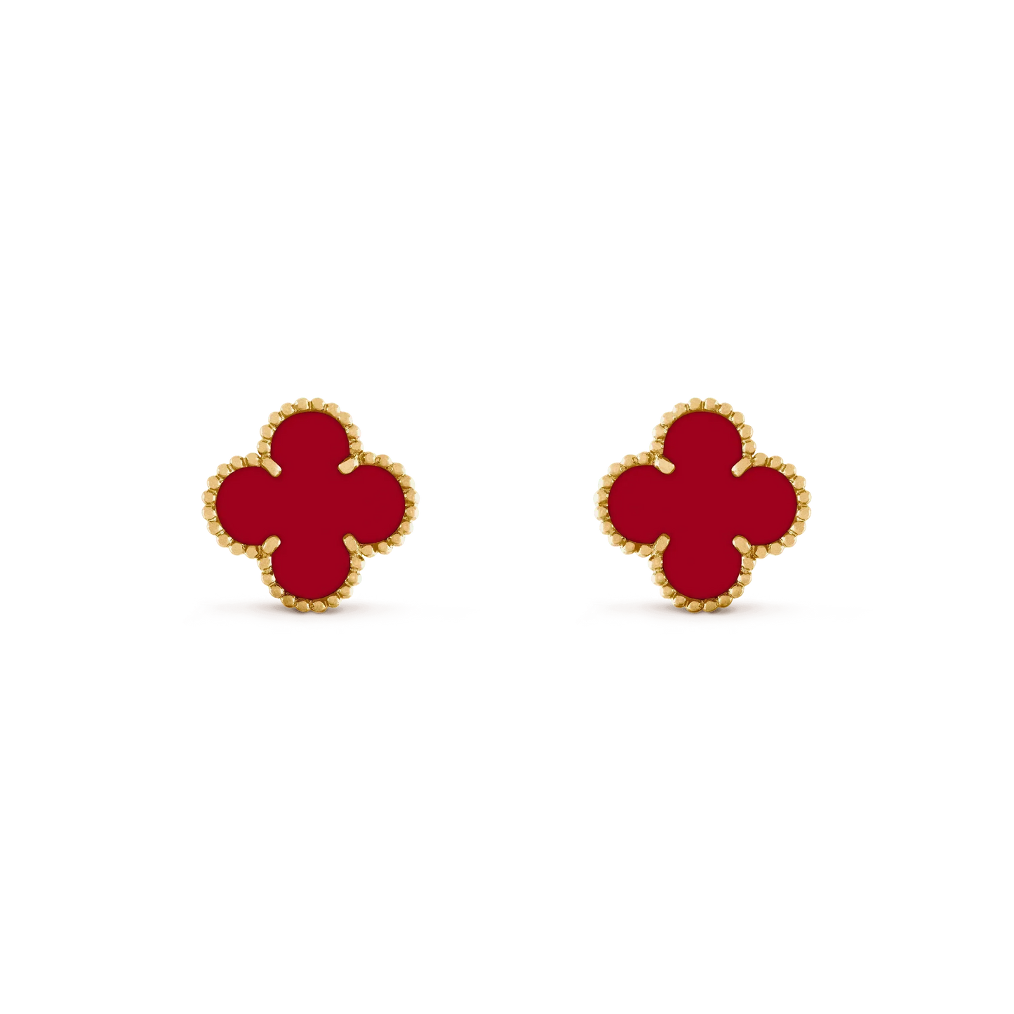 [Liorra]CLOVER MEDIUM 1 MOTIFS CARNELIAN  EARRINGS