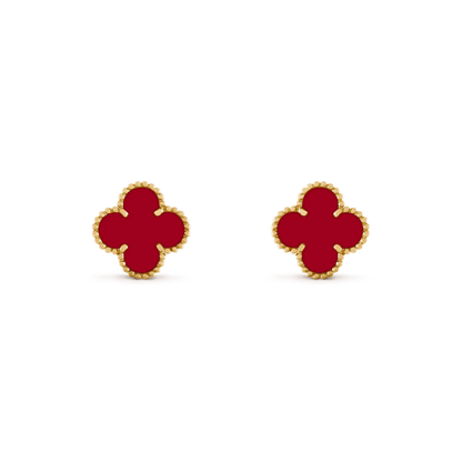 [Liorra]CLOVER MEDIUM 1 MOTIFS CARNELIAN  EARRINGS