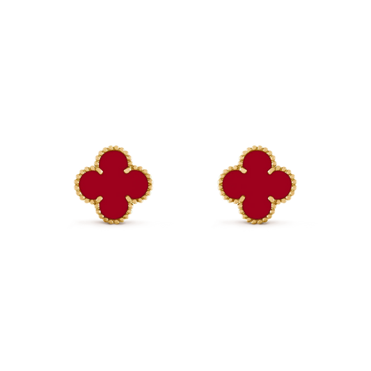 [Liorra]CLOVER MEDIUM 1 MOTIFS CARNELIAN  EARRINGS
