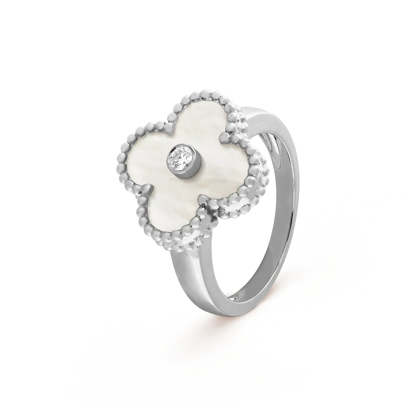 [Liorra]CLOVER SILVER MOP DIAMOND RING