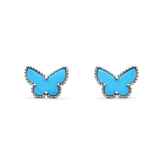 [Liorra]BUTTERFLY TURQUOISE EARRINGS SILVER