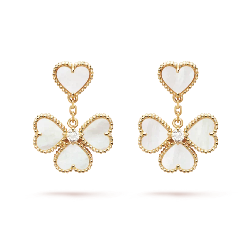[Liorra]CLOVER SWEET WHITE MOP EARRINGS