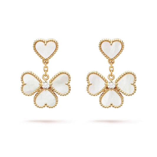 [Liorra]CLOVER SWEET WHITE MOP EARRINGS